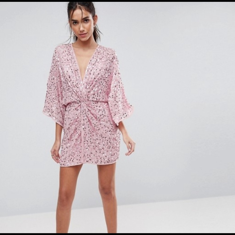 A beautiful Pink sequin dress…